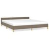 vidaXL Bettgestell ohne Matratze Taupe 160x200 cm Stoff