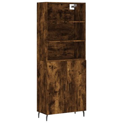 vidaXL Highboard Räuchereiche 69,5x34x180 cm Holzwerkstoff