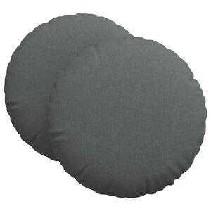 vidaXL Sitzkissen 2 pcs Dunkelgrau &Oslash;80 x 29 cm Stoff