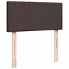 vidaXL Ottoman-Bett mit Matratze & LEDs Dunkelbraun 80x200 cm Stoff