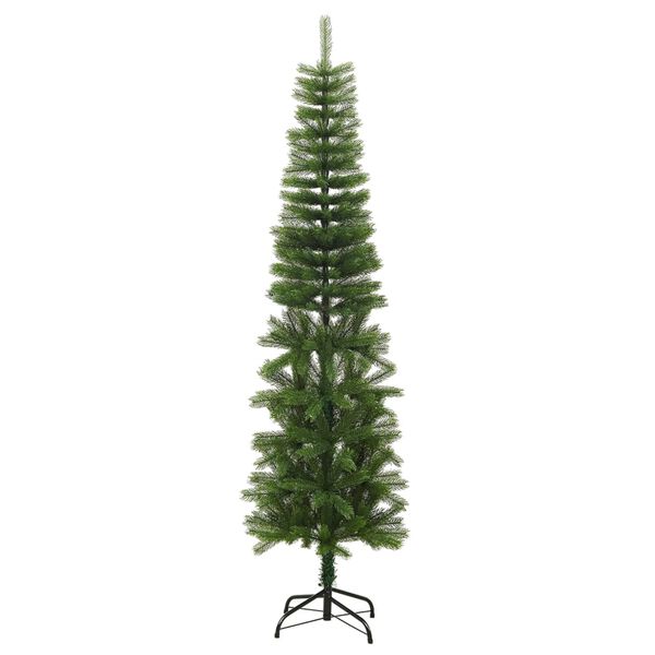 vidaXL K&uuml;nstlicher Weihnachtsbaum mit St&auml;nder Schlank 210 cm PE