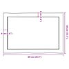 vidaXL Tischplatte 60x40x(2-6) cm Massivholz Behandelt Baumkante