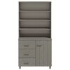 vidaXL Highboard HAMAR Massivholz Kiefer Hellgrau