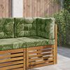 vidaXL Sofakissen f&uuml;r drau&szlig;en 3 pcs Blattdesign Polyester
