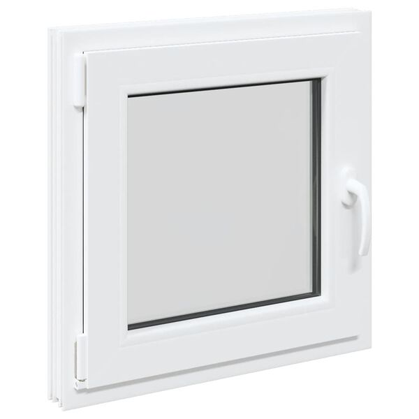 vidaXL Kellerfenster "RISOR" 50x50 cm Drehkipp DIN Links Wei&szlig;