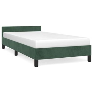 vidaXL Bettgestell ohne Matratze Dunkelgr&uuml;n 100x200 cm Samt