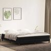vidaXL Boxspringbett mit Matratze Schwarz 180x220 cm Samt