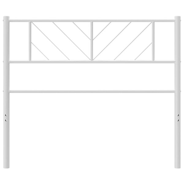 vidaXL Ersatz-Kopfteil Metall Wei&szlig; 75 cm