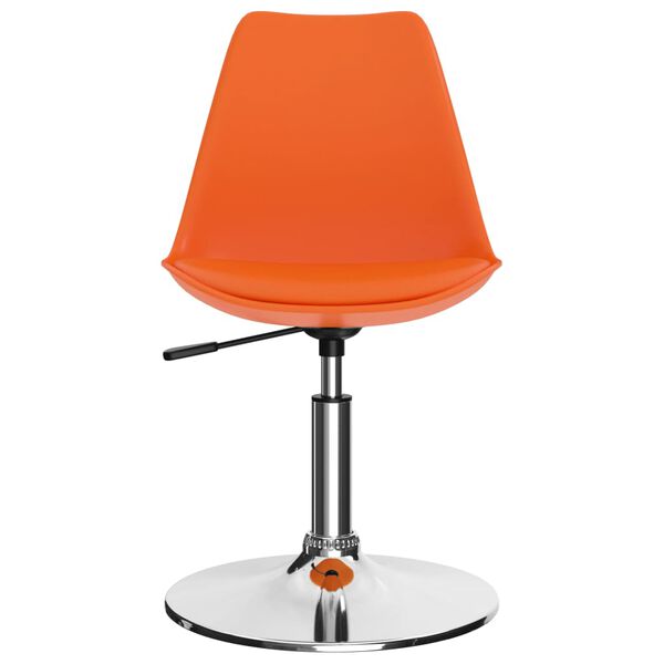 vidaXL Esszimmerst&uuml;hle 2 Stk. Drehbar Orange Kunstleder