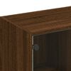 vidaXL B&uuml;cherregal mit T&uuml;ren Braun Eichen-Optik 136x37x109 cm