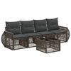 vidaXL Gartensofa-set 5 pcs Grau und Dunkelgrau Poly-Rattan