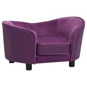 vidaXL Hundesofa Burgunderrot 69x49x40 cm Pl&uuml;sch und Kunstleder