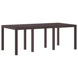 vidaXL Gartentisch Braun 200 x 100 x 73 cm Poly-Rattan
