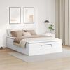vidaXL Ottoman-Bett mit Matratze Wei&szlig; 140x200 cm Kunstleder