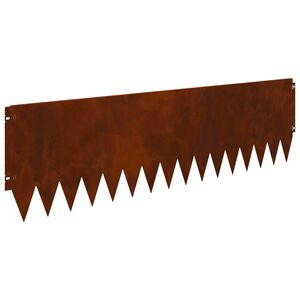 vidaXL Rasenkante 10 stk. 103 x 30 cm Stahl Rostoptik