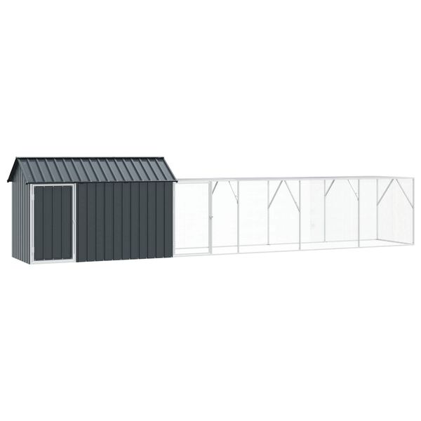 vidaXL Vogelk&auml;fig Anthrazit 619 x 111 x 142 cm Verzinkter Stahl