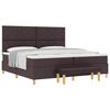 vidaXL Boxspringbett mit Matratze Dunkelbraun 200 x 200 cm Stoff