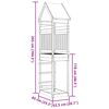 vidaXL Spielturm Braun 52,5 x 85 x 265 cm Massives Kiefernholz