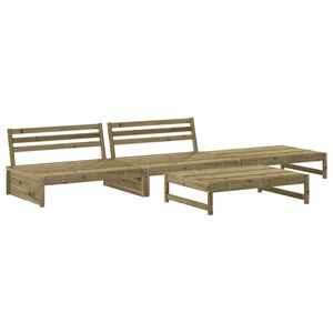 vidaXL 4-tlg. Garten-Lounge-Set Kiefernholz Impr&auml;gniert