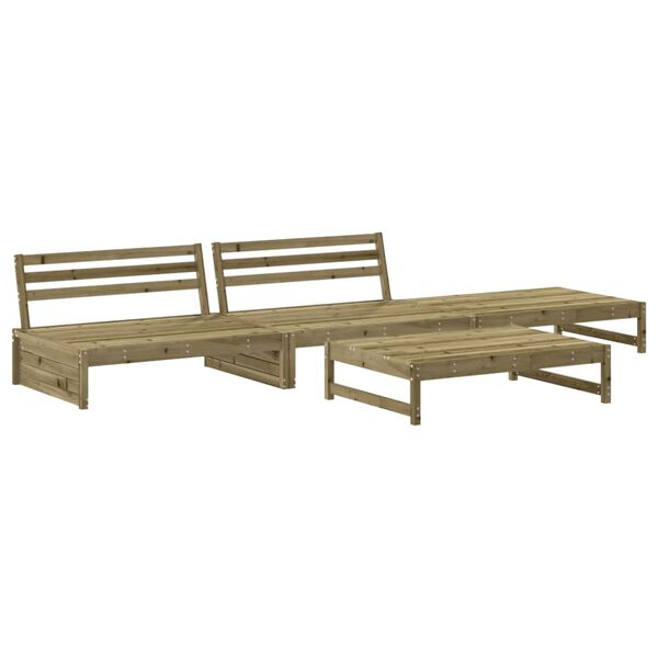 vidaXL 4-tlg. Garten-Lounge-Set Kiefernholz Impr&auml;gniert