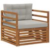 vidaXL Outdoor-Sofa Massives Akazienholz und Polyester
