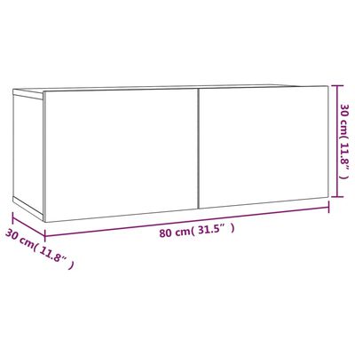 vidaXL 2-tlg. TV-Schrank-Set Räuchereiche Holzwerkstoff