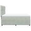 vidaXL Boxspringbett mit Matratze Hellgrau 140x190 cm Samt