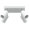 vidaXL Deckenstrahler mit Strahlern Wei&szlig; 26 x 26 x 16 cm Metall