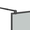 vidaXL Duschwand mit Ablage f&uuml;r Walk-In-Dusche Schwarz 80x195 cm ESG