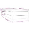 vidaXL Boxspringbett mit Matratze Dunkelbraun 80x200 cm Stoff