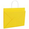 vidaXL Papiertragetaschen 50 Stk. mit Henkeln Gelb 32x22x24 cm