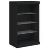 vidaXL Sideboard mit LED-Leuchten Schwarz 60,5x37x100 cm
