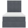 vidaXL Bett mit Stauraum und LED mit LED Dunkelgrau 100 x 200 cm Samt