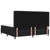 vidaXL Boxspringbett mit Matratze Schwarz 200 x 200 cm Stoff