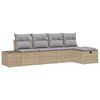 vidaXL Sofa Set 5 Stk. Poly-Rattan