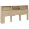 vidaXL Kopfteil mit Ablagen Sonoma-Eiche 220x19x101,5 cm