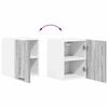 vidaXL H&auml;ngeschrank mit T&uuml;r 2 pcs Grau Sonoma und Wei&szlig; 30 x 31 x 40 cm