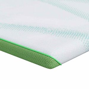 vidaXL Matratzenauflage Wei&szlig; und Gr&uuml;n 80 x 200 cm Jacquard Stoff