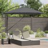 vidaXL Sonnenschirm mit LED-Lichtleisten Anthrazit 294 x 294 x 248 cm