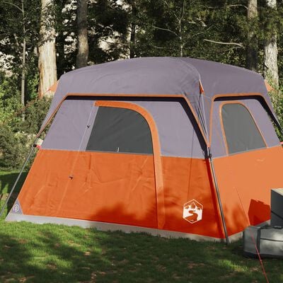 vidaXL Campingzelt 4 Personen Orange Wasserdicht