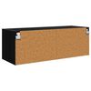 vidaXL Wandschrank Schwarz Eichen-Optik 102 x 37 x 35 cm Holzwerkstoff