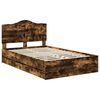 vidaXL Bettrahmen Ger&auml;ucherte Eiche 135 x 190 cm Ingenieurs Holz