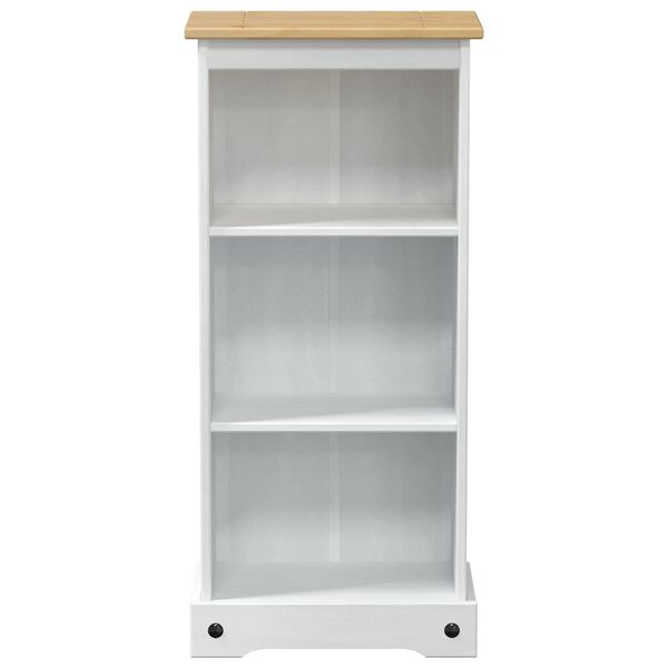 vidaXL B&uuml;cherregal Wei&szlig; 46 x 29 x 100 cm Massives Kiefernholz