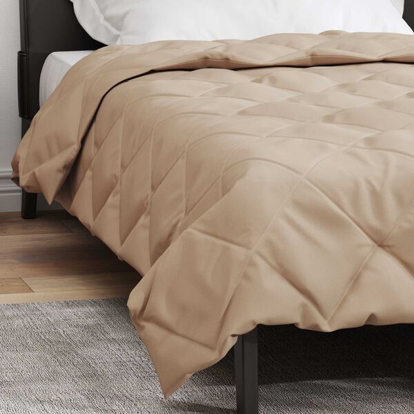 vidaXL Sommerdecke Taupe 200 x 135 cm Mikrofaser