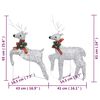 vidaXL Rentier mit Schlitten Weihnachtsdekoration 140 LEDs Silbern