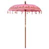 vidaXL Balinesischer Sonnenschirm Rosa 185 x 185 x 260 cm