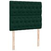 vidaXL Boxspringbett mit Matratze & LED Dunkelgr&uuml;n 120x190 cm Samt