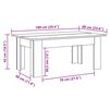 vidaXL Couchtisch Artisan-Eiche 100x60x42 cm Holzwerkstoff