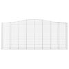 vidaXL Gabionen mit Hochbogen 10 Stk 400x50x160/180cm Verzinktes Eisen