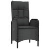 vidaXL Garten Essgruppe mit Kissen 9 pcs Schwarz Poly-Rattan